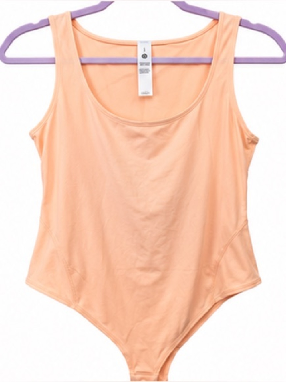 lululemon Peach Scoop Neck Thong Bodysuit Size L